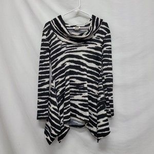 Jon Den  Zebra Top Women Size Small